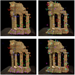 A game-theoretic approach to the enforcement of global consistency in multi-view feature matching